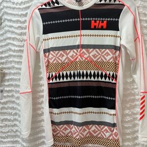 Helly Hansen White and Pink Patterned Shirt